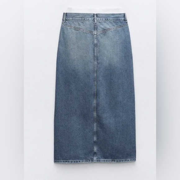 Zara TRF DENIM BOXER SKIRT. Blue. Size XS. New with Tags. - Picture 10 of 10